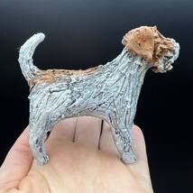 Ceramic Figurine Statue Dog Fox Terrier Hand Made Decor Collectible - $66.00