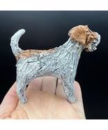 Ceramic Figurine Statue Dog Fox Terrier Hand Made Decor Collectible - $66.00