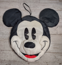 Vintage Disney Mickey &amp; Co Mouse Head Nylon Pillow Plush Face Cartoon Eyes - £11.10 GBP