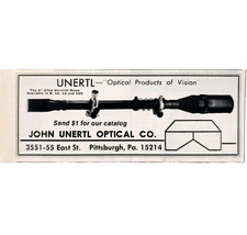 1977 John Unertl Optical Co Pittsburgh Penn Advertisement Hunting Firear... - $19.99