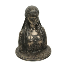 Bronze Finish Celtic Mother Earth Goddess Danu Bust Statue 7.25 Inches High - £59.48 GBP