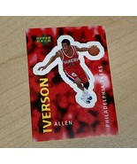 Allen Iverson Rookie Upper Deck Sticker ~ 1997-1998 RC Philadelphia 76ers! - £7.39 GBP