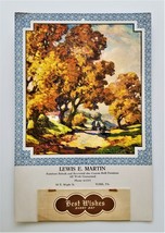 1950 antique LEWIS E. MARTIN furniture CALENDAR york pa advertising TREE... - $67.27