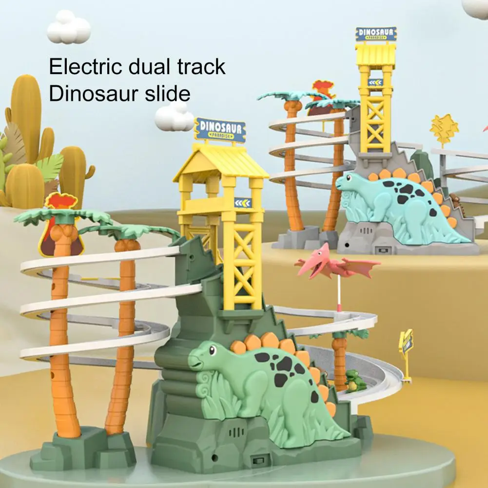 1 Set Multi-layer DIY Assemble Interactive Electric Dinosaur Climbing Track - £20.92 GBP