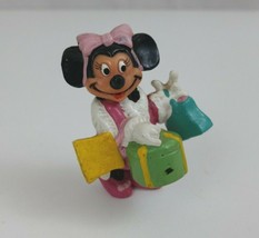 Vintage Walt Disney Co. Minnie Mouse Shopping 2.25&quot; Collectible Figure Rare - $9.69