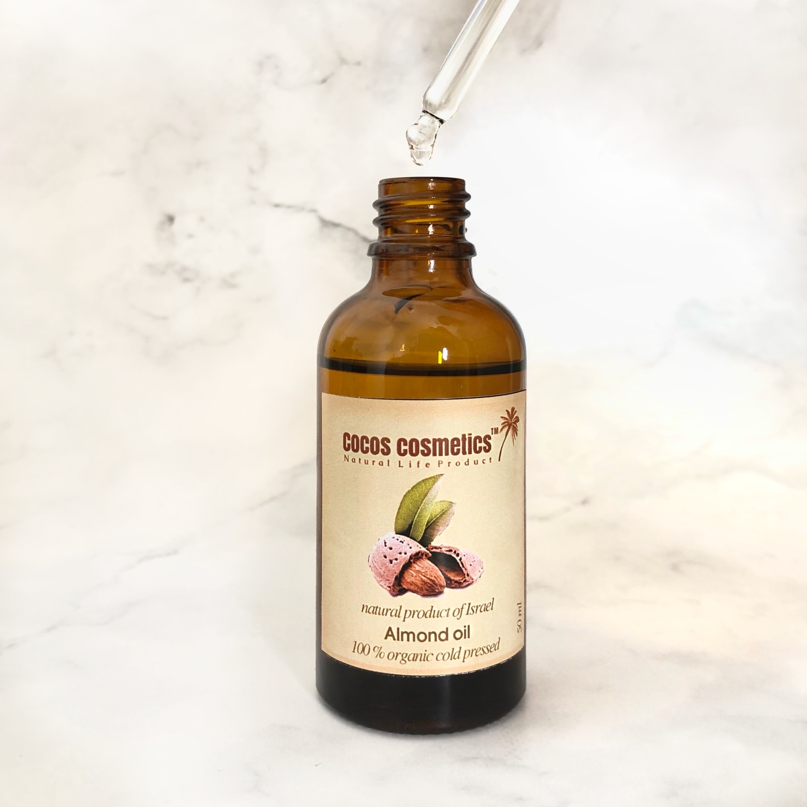Facial oil | Pure almond oil 50 ml | Unrefined organic sweet almond oil  - £11.37 GBP