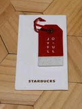 Starbucks Red Joy-full Flat Ceramic Ornament 2017 Christmas Holiday Tag NEW - $14.03 CAD