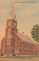 Immanuels Lutheran Church Mt. Olive Illinois IL Postcard D35 - £2.35 GBP