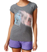 allbrand365 designer Womens Activewear Graphic T-Shirt,Charcoal Heather Size 2XL - $22.21