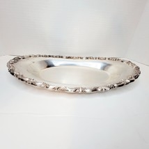 VINTAGE ROGERS SILVER PLATE OVAL SERVING DISH TRAY ORNATE RIMS - $37.39