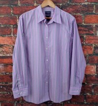 Chaps Men&#39;s Casual Long Sleeve Shirt 2XL Violet-Magenta w Green &amp; Yellow... - £9.33 GBP