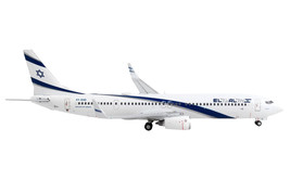 Boeing 737-900ER Commercial Aircraft &quot;El Al Israel Airlines&quot; White with Blue Str - £48.69 GBP