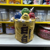 M&amp;M&#39;s World Las Vegas Out of Bag Ceramic Candy Cookie Jar 12 5/8&quot; Tall   * READ - £97.31 GBP