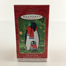 Hallmark Keepsake Ornament Safe And Snug #1 Penguin Family Holiday Vintage 2001 - £13.16 GBP