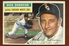 Vintage Baseball Card Topps 1956 #18 Dick Donovan Pitcher Chicago White Sox - £7.73 GBP