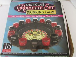 SHOT GLASS ROULETTE SET DRINKING GAME AGES 21 &amp; UP KOLE IMPORTS GENTLY USED - £7.85 GBP