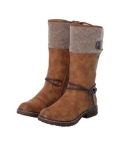 Rieker women&#39;s mid calf boots in TAN - size 38 - £66.63 GBP