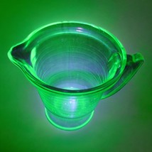 Green Uranium Depression Glass T&amp;S 2 Cup Measuring Cup Pitcher Juicer Bo... - $24.18