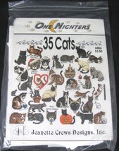 Jeanette Crews One Nighters 35 Cat Kit #404 Leaflet 1999 Cross Stitch Chart - £9.11 GBP