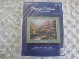 Sealed Candamar Thomas Kinkade Stepping Stone Cottage Cross Stitch Kit 50924 - £11.99 GBP
