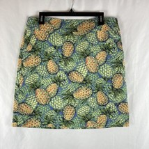 Talbots Women&#39;s Pineapple Skirt Size 12 Back Zip Beach Summer Tropical - £10.95 GBP