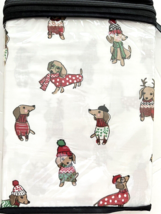 Cynthia Rowley Christmas Dachshund Doxie Set Of 2 Standard Pillowcases Cotton - £26.53 GBP