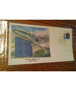 000 1983 Postmark Lichtenstein First Jet Fighter to Fly Stamp &amp; Envelope... - $9.99