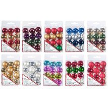 Ornaments Plastic Solid Assorted Colors 25Mm - $15.79