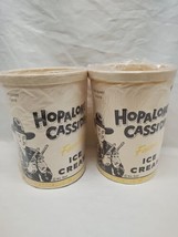Set Of (2) Hopalong Cassidy&#39;s Favorite Ice Cream One Quart Empty Containers - $55.43
