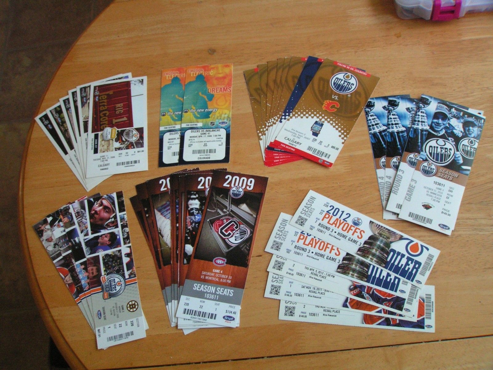 Oilers Tickets NHL Edmonton Oilers Assorted Years Ticket Stub Lot W/ “Milestones” $3. ...