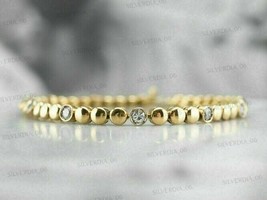 4.50CT Round Simulated Diamond Gold Plated 925 Silver Women&#39;s Tennis Bracelet - £164.74 GBP