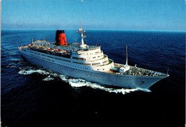 1991 Cunard MS Vistafjord Cruise Ship Bahamas Stamp Posted Chrome Postcard - £6.34 GBP