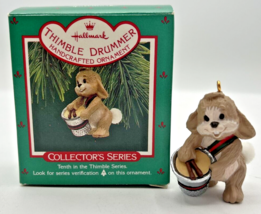 Hallmark Thimble Drummer Rabbit Ornament 1987 U47 - £12.05 GBP