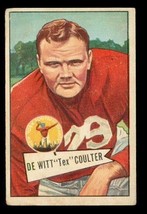 Vintage Football Card 1952 Bowman College To Pro Large #71 De Witt Tex Coulter - £10.12 GBP