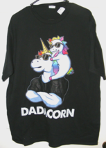 Port And Company Dadacorn Unicorn Tee T Shirt Black SS Adult XL 100% Cotton New - £13.19 GBP