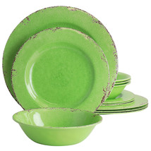 Laurie Gates California Designs Mauna 12 Piece Melamine Dinnerware Set i... - $60.99