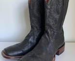 Dan Post Cowboy Leather Men Black Boots Sz 9 D Square Toe Style DP2000 - $158.39