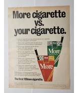 More Cigarette vs. Your Cigarette  More 120mm Cigarettes 1976 Magazine Ad - £7.88 GBP
