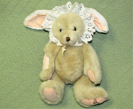 Vintage Dakin Cherished Teddies Bunny Ears Bonnet 1994 Jointed Enesco Plush 12&quot; - £17.94 GBP