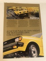 1981 Toyota Corolla Tercel Vintage Print Ad Advertisement pa10 - £6.26 GBP