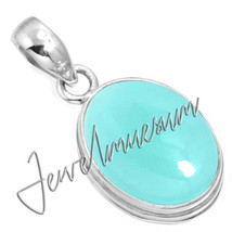 Birthday Gift Natural Aqua Chalcedony 925 Fine Sterling Silver Pendant - $30.62