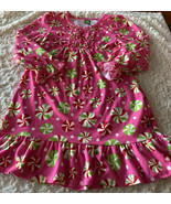 Dollie &amp; Me Girls Pink Red White Green Christmas Candy Fleece Nightgown 7 - £6.67 GBP