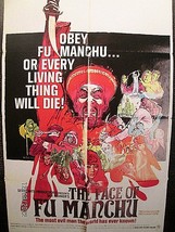 Christopher Lee (The Face Of Fu MANCHU)ORIG,1965 One Sheet Movie Poster - £156.57 GBP