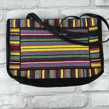 Barse Purse Bag Beaded Multicolor Hippie Bohemian Festival Peasant Stripes - $23.09