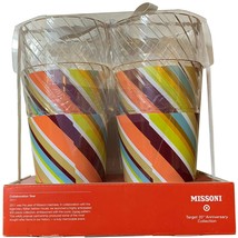Missoni Set Of 4 Embossed Highball Tumblers Stripe 22 Oz New In Package, Target - £15.21 GBP