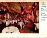 Louvre Ristorante Hotel Belvedere Portland Oregon O Unp Udb Cartolina D8 - £5.72 GBP