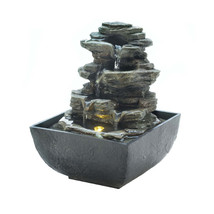 Tiered Rock Formation Tabletop Fountain (Incl. Pump) - £30.71 GBP