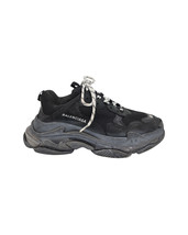 Balenciaga Triple S Sneakers In Leather And Mesh Men Black Size 40 - £232.85 GBP