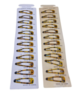 Vintage Tortoise Shell Snap On Barrettes Hair Clips Coated Lot 24 NEW Un... - $63.41 CAD
