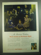 1945 Cine-Kodak Movie Film Ad - An American tradition home movies on Christmas - $18.49